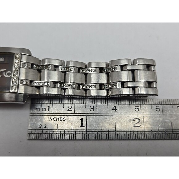 Fossil ES2123 Womens Tank  Brown Dial Crystal Quartz Watch New Battery 5ATM - Picture 9 of 11